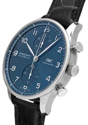 IWC Portuguese Chronograph IW371606 41mm Stainless steel Blue 1