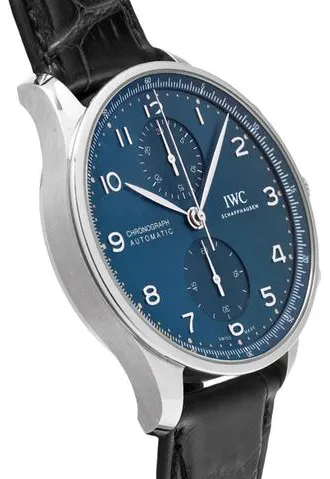 IWC Portuguese Chronograph IW371606 41mm Stainless steel Blue 2