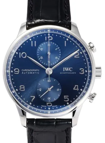 IWC Portuguese Chronograph IW371606 41mm Stainless steel Blue