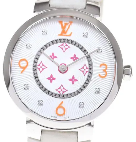 Louis Vuitton QA147 33mm Stainless steel White