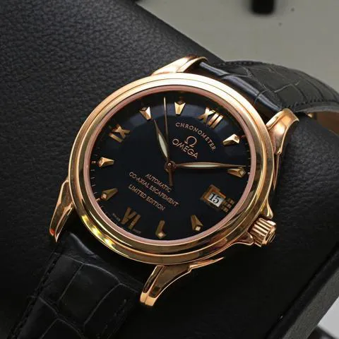 Omega De Ville Co-Axial 59318123 37.5mm Rose gold Blue 5