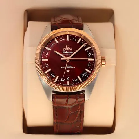 Omega Globemaster 130.23.41.22.11.001 41mm Yellow gold and Stainless steel Red