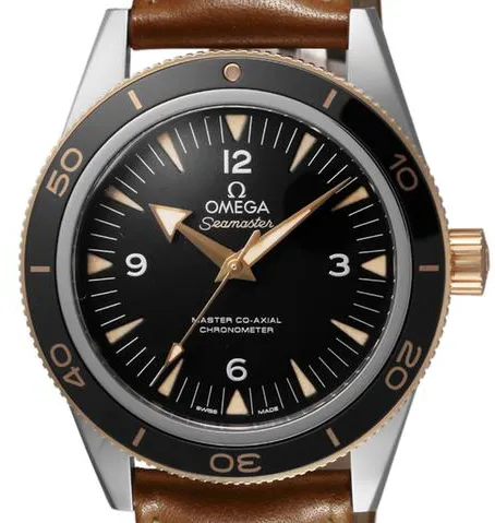 Omega Seamaster 300 233.22.41.21.01.001 41mm Yellow gold and Stainless steel Black