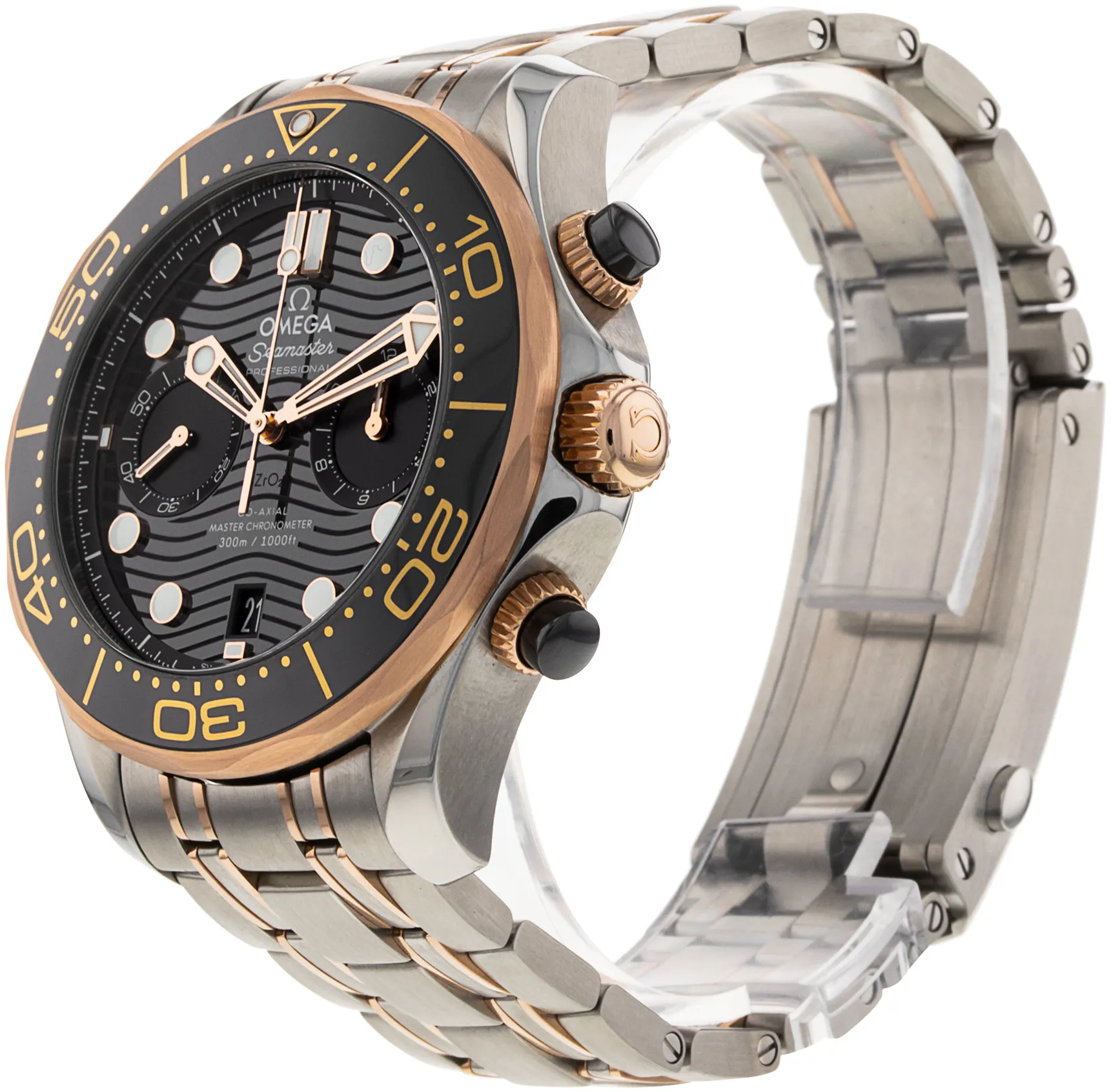 Omega Seamaster Diver 300M 210.20.44.51.01.001 44mm Rose gold and Stainless steel Black 1