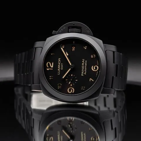 Panerai Luminor 1950 3 Days GMT Automa PAM 01438 44mm Ceramic Black 1