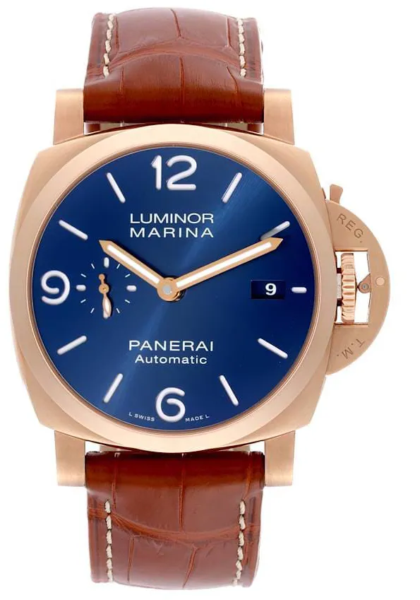 Panerai Luminor Marina PAM 01112 44mm Rose gold Blue