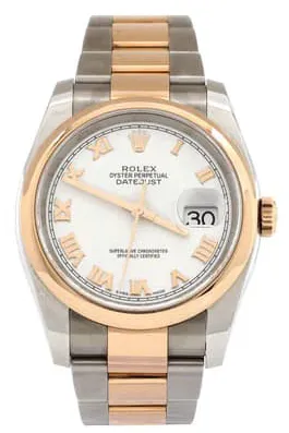 Rolex Datejust 36 116201 36mm Rose gold White