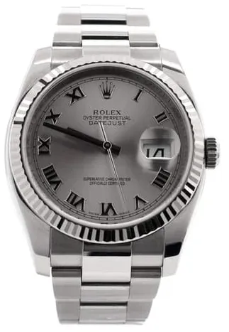 Rolex Datejust 36 116234 36mm White gold Silver