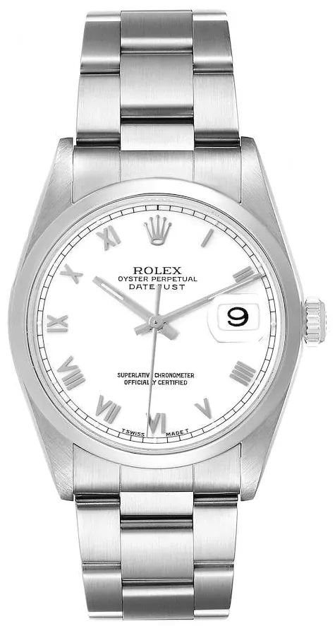 Rolex Datejust 36 16200 36mm Stainless steel White