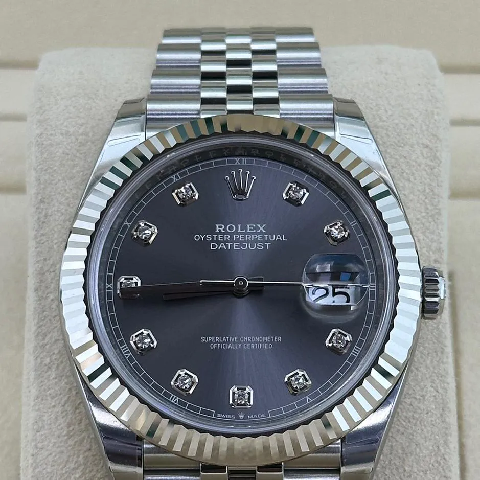 Rolex Datejust 41 126334-0006 41mm White gold and Oystersteel Gray