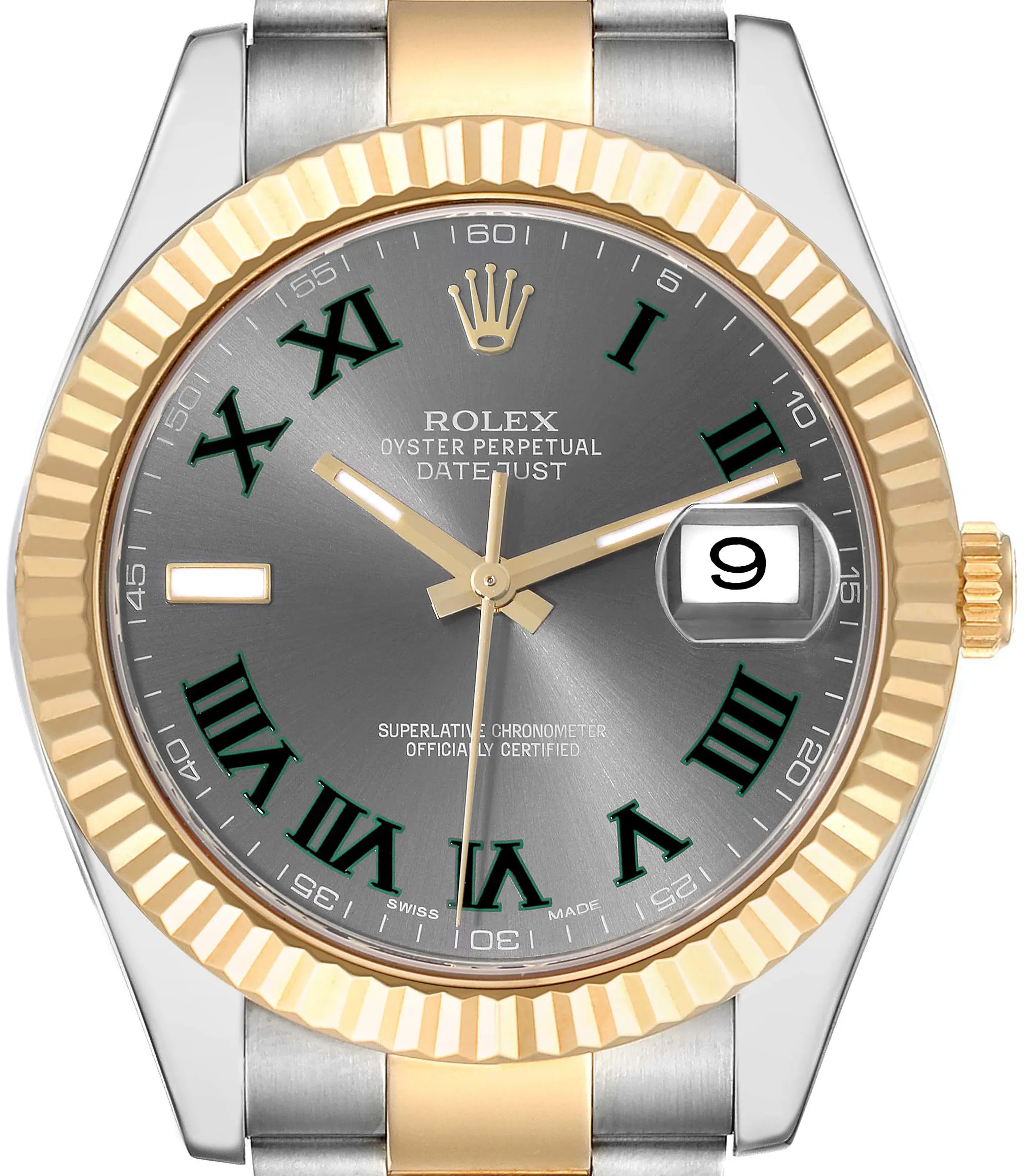 Rolex Datejust II 116333 41mm Yellow gold and Stainless steel and 18k yellow gold Wimbledon grey