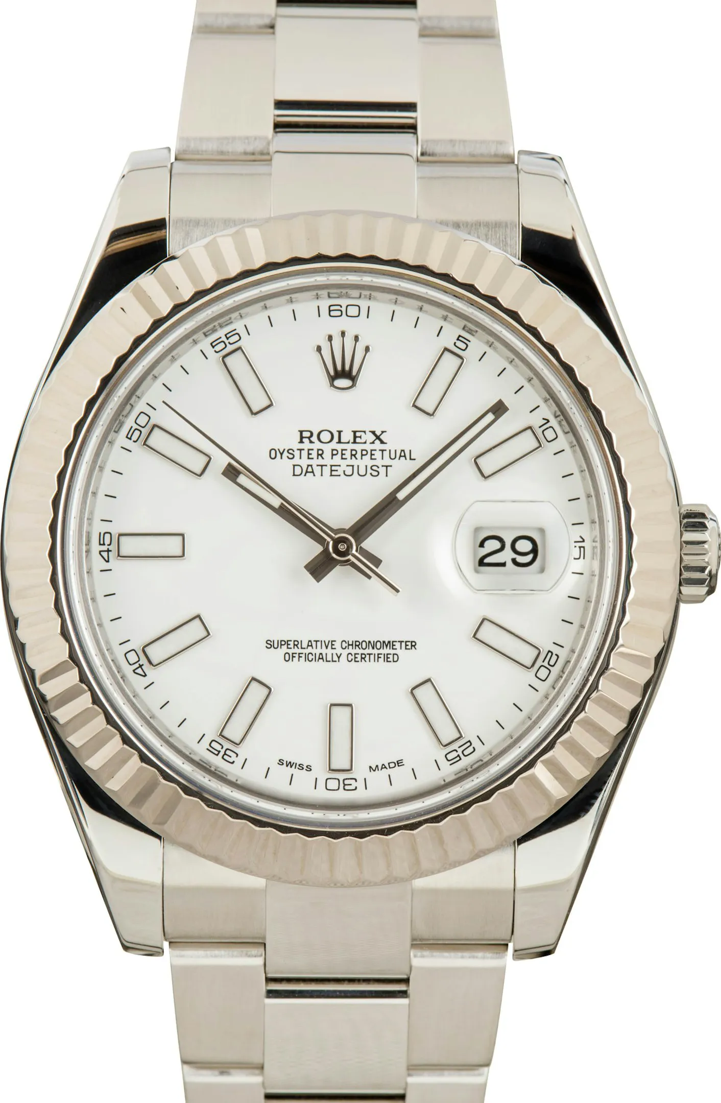 Rolex Datejust II 116334 41mm Stainless steel White 1