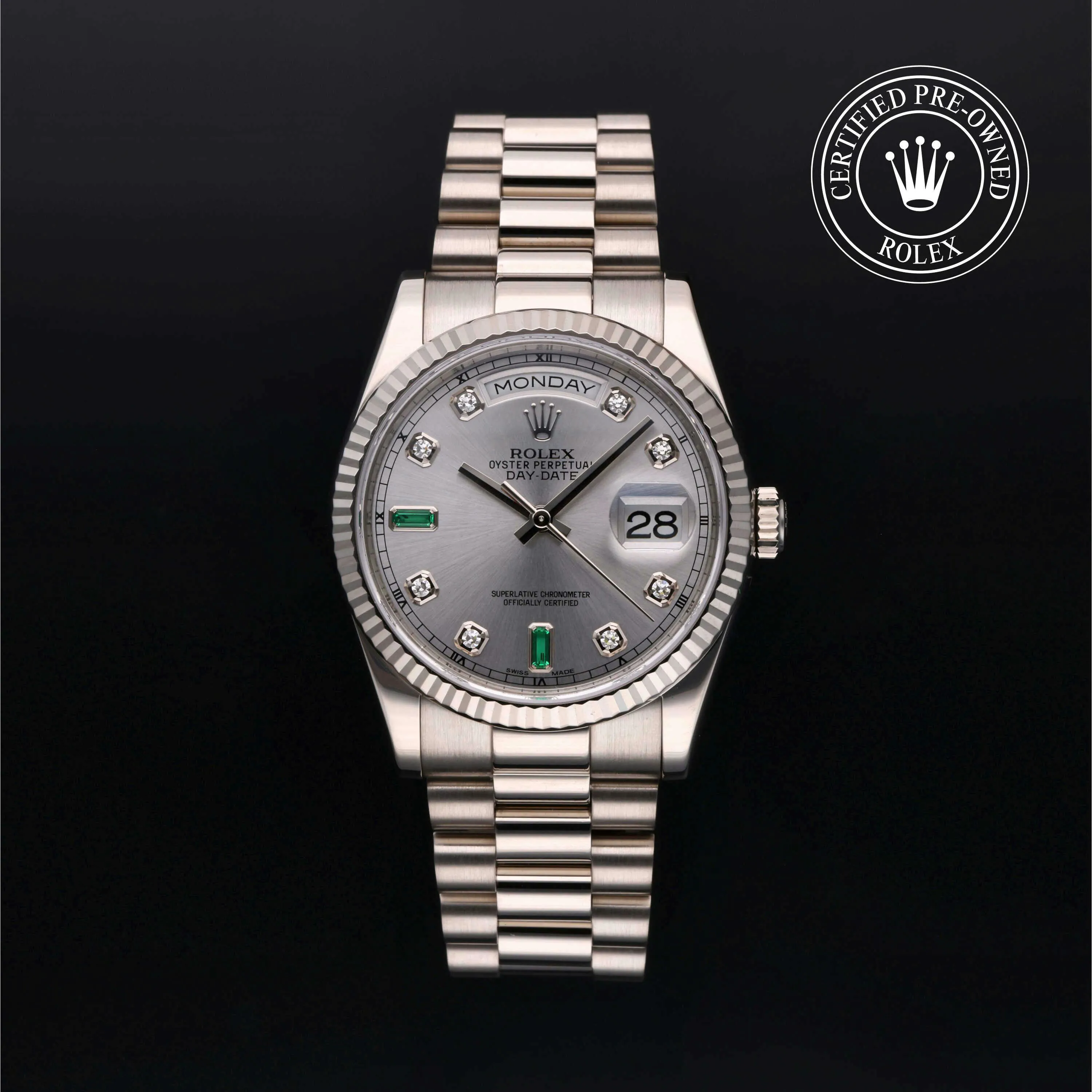 Rolex Day-Date 36 118239-0269 36mm White gold Silver