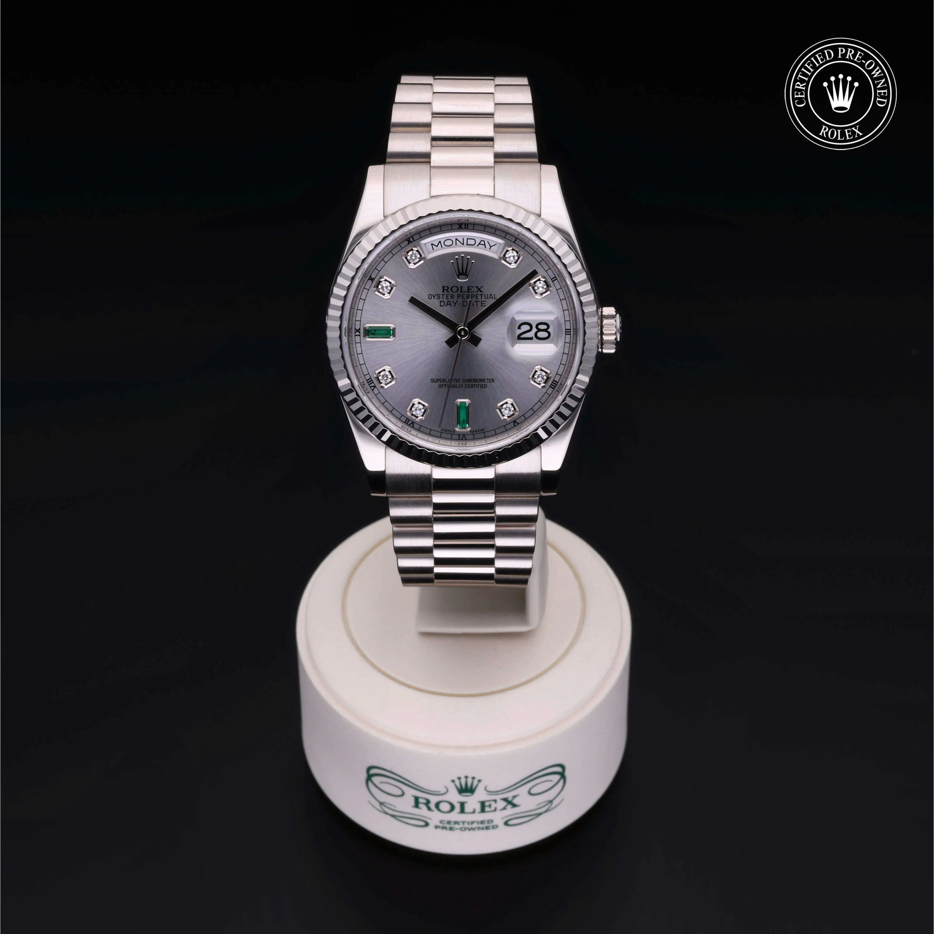 Rolex Day-Date 36 118239-0269 36mm White gold Silver 1