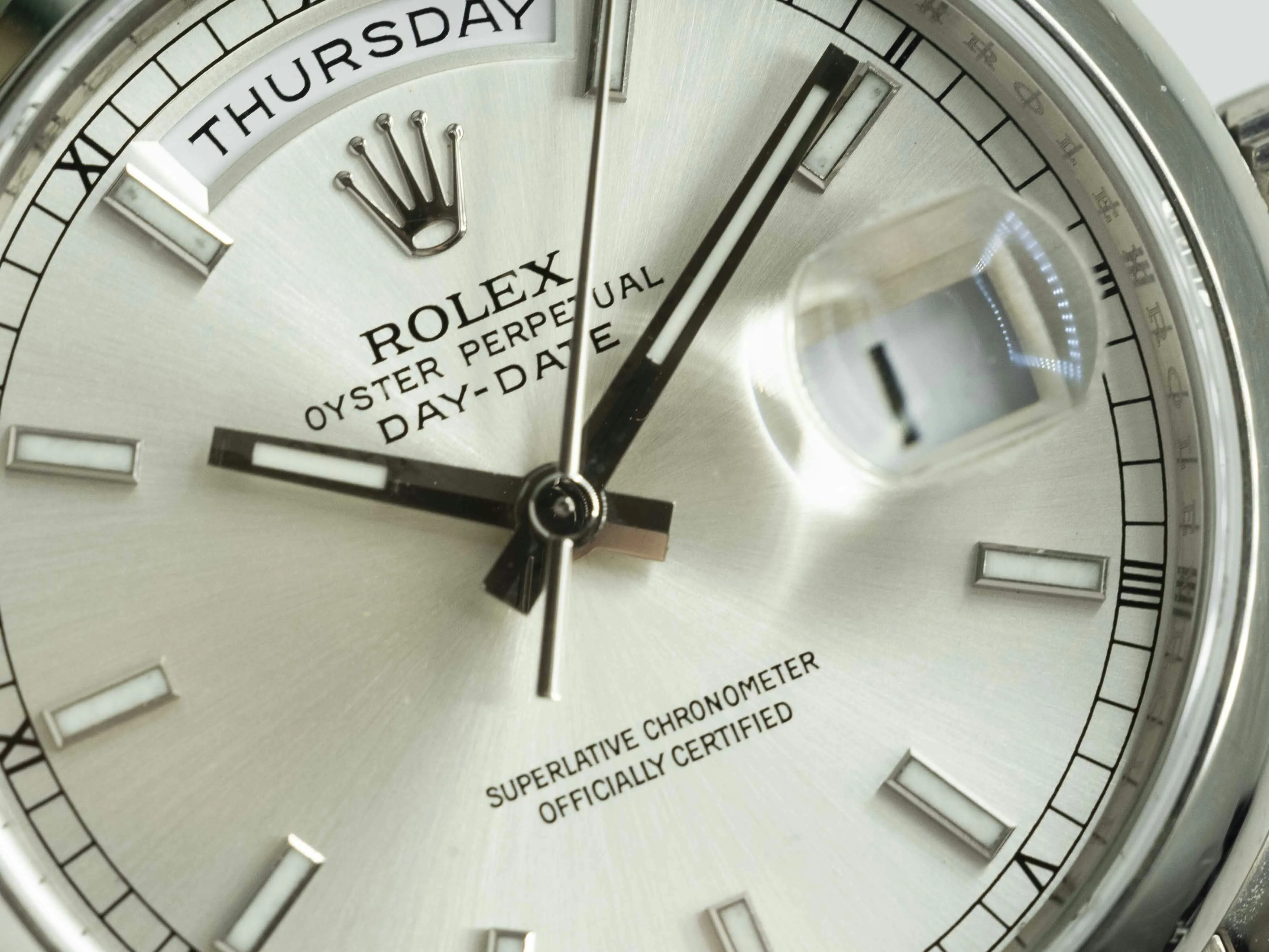 Rolex Day-Date 36 118209 36mm White gold Silver 4