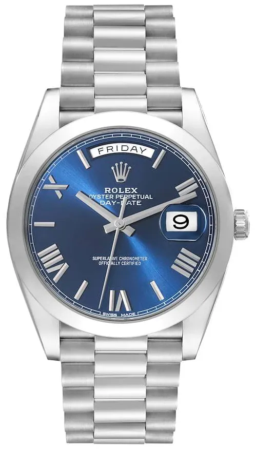 Rolex Day-Date 40 228206-0015 40mm Platinum Blue