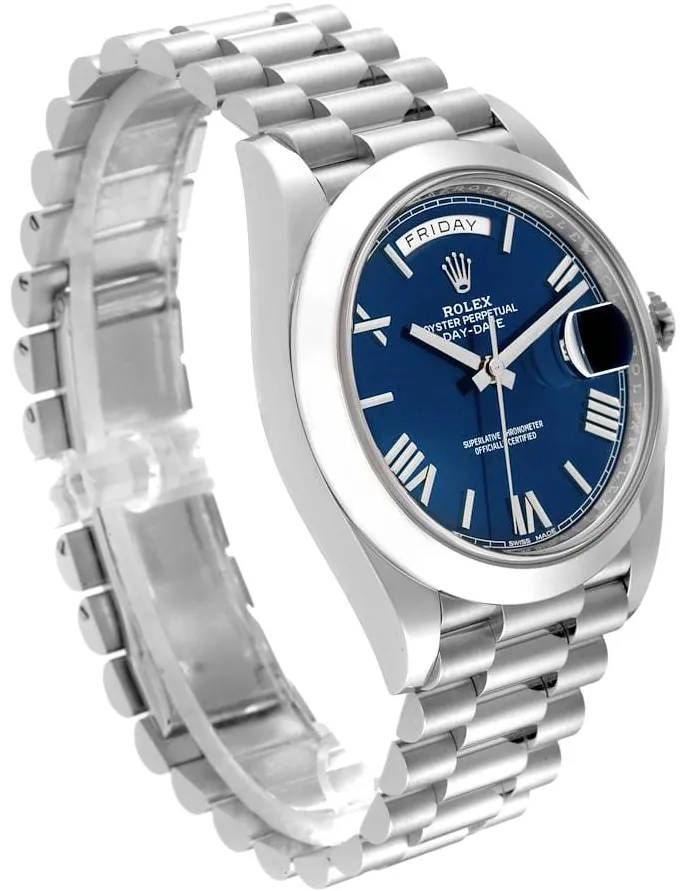 Rolex Day-Date 40 228206-0015 40mm Platinum Blue 2