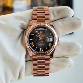 Rolex Day-Date 40 Rose gold Slate Ombru00e9