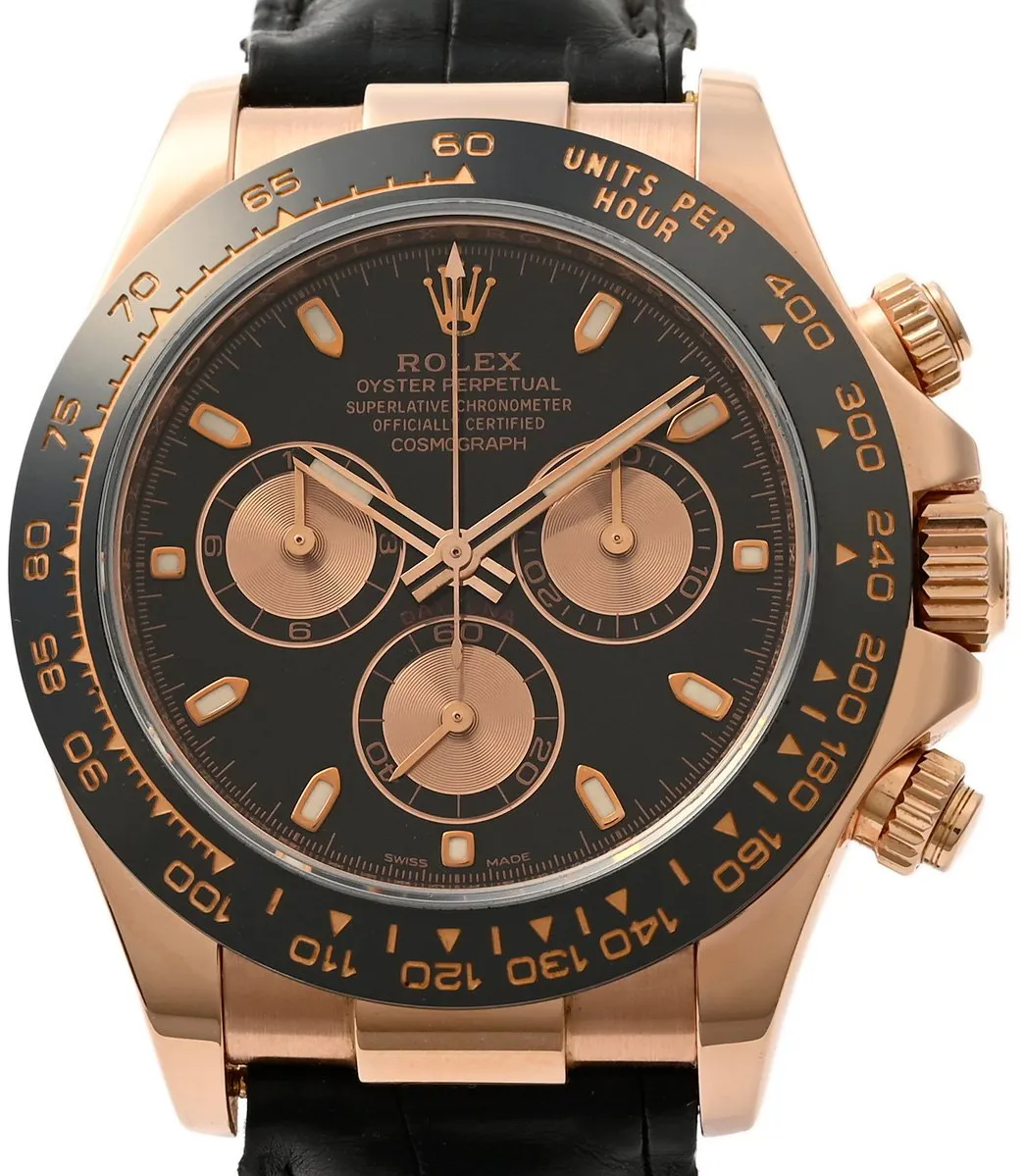 Rolex Daytona 116515ln 40mm Rose gold Black