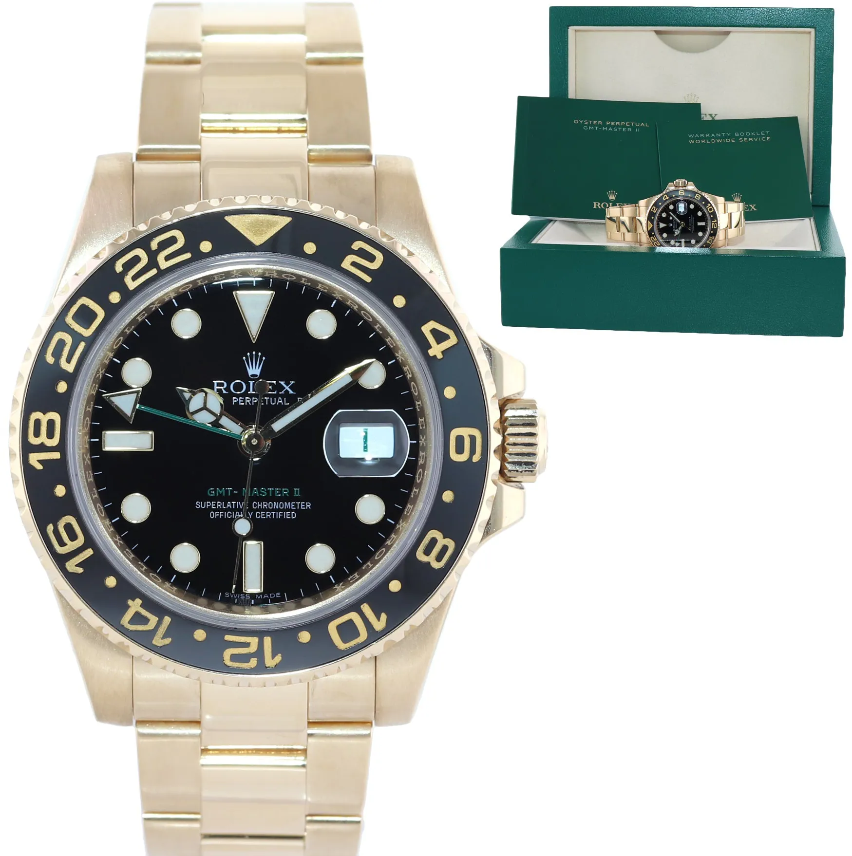 Rolex GMT-Master II 116718 40mm Yellow gold Black