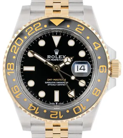 Rolex GMT-Master II 126713GRNR 40mm Yellow gold and Stainless steel Black