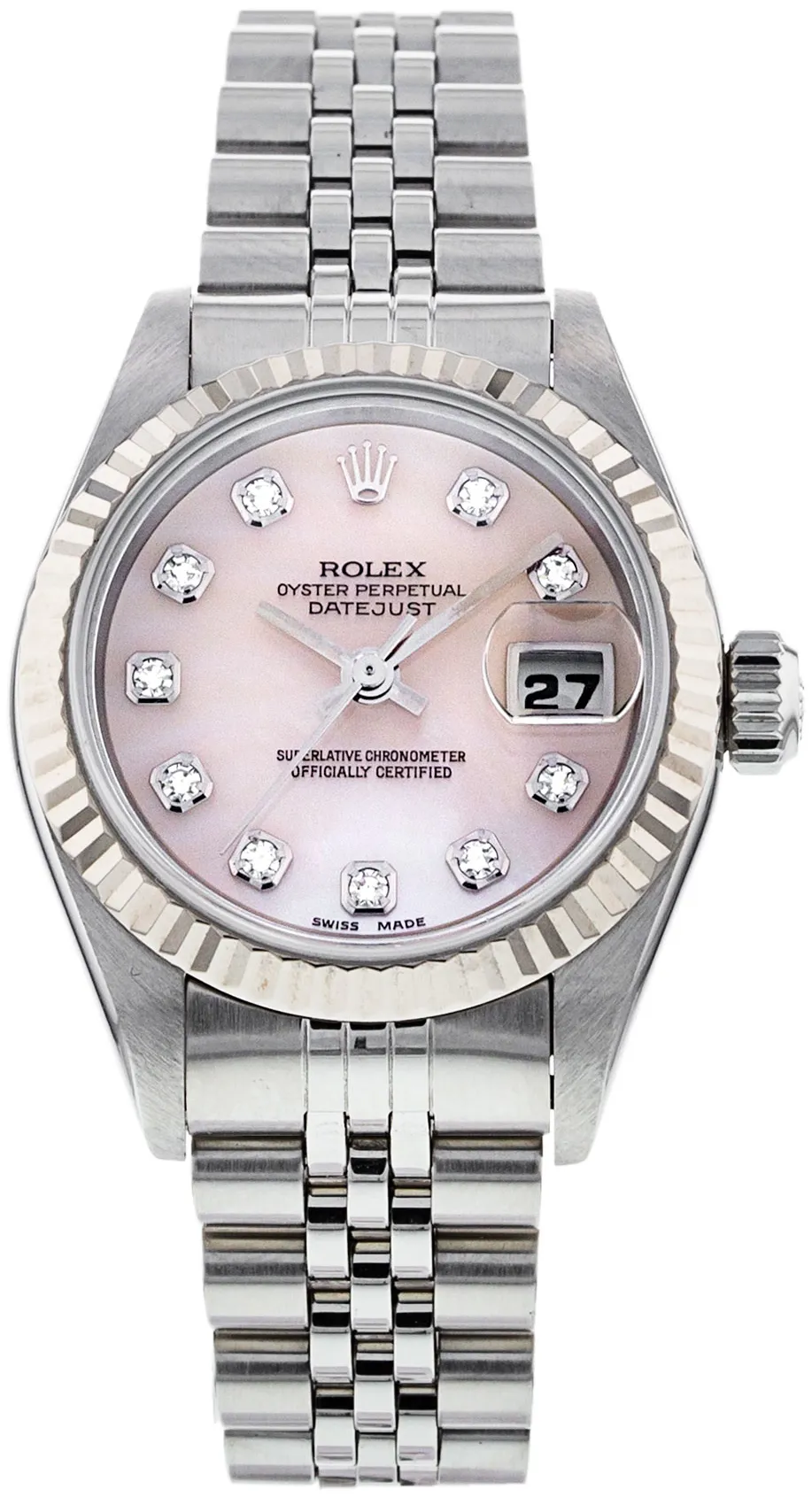 Rolex Lady-Datejust 69174 26mm White gold and Stainless steel Mother-of-pearl