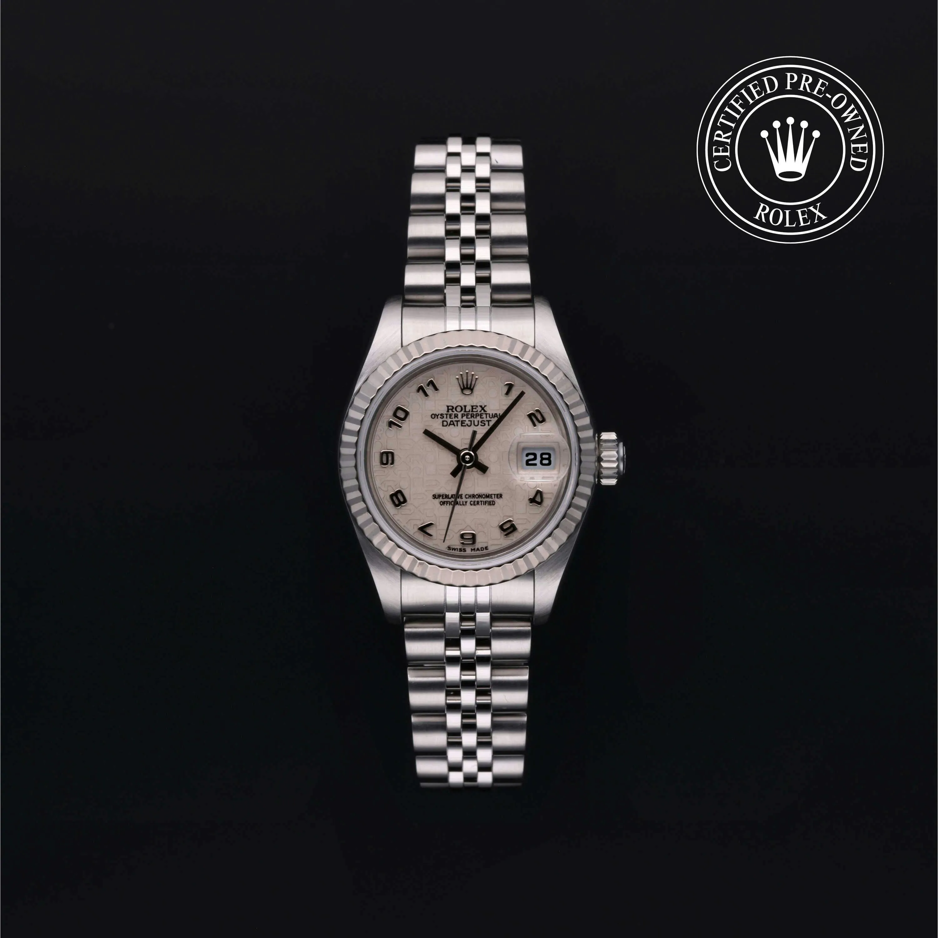 Rolex Lady-Datejust 79174 26mm Stainless steel Ivory