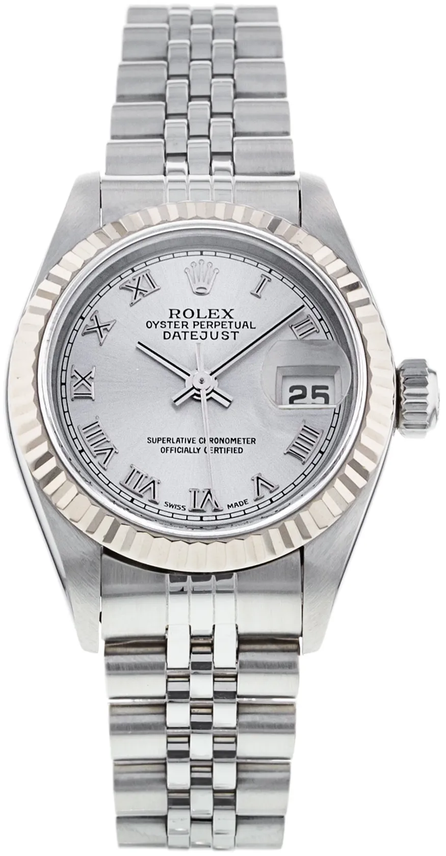 Rolex Lady-Datejust 79174 26mm White gold and Stainless steel Blue