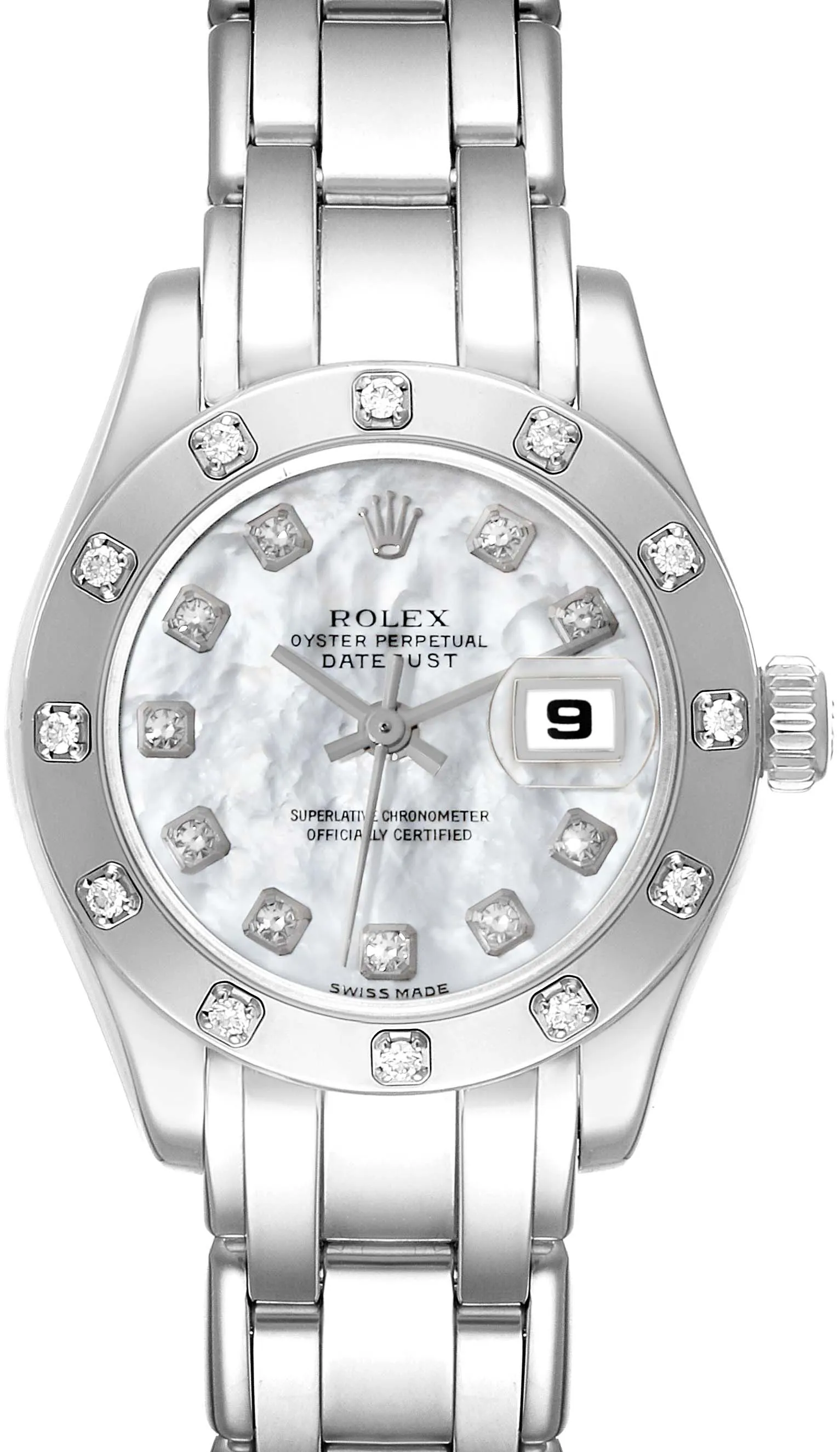 Rolex Lady-Datejust Pearlmaster 80319 29mm White gold Mother-of-pearl