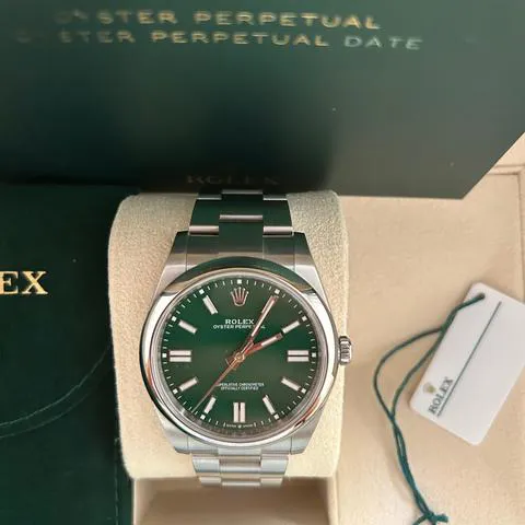 Rolex Oyster Perpetual 41 124300 41mm Stainless steel Green 4