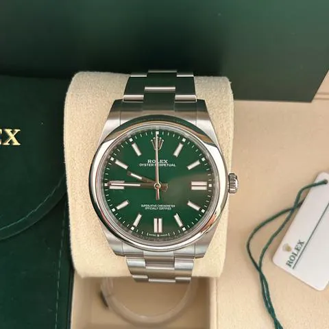 Rolex Oyster Perpetual 41 124300 41mm Stainless steel Green 5