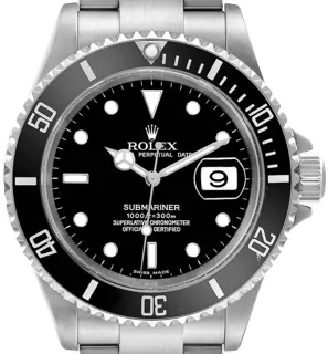 Rolex Submariner 16610 Stainless steel Black