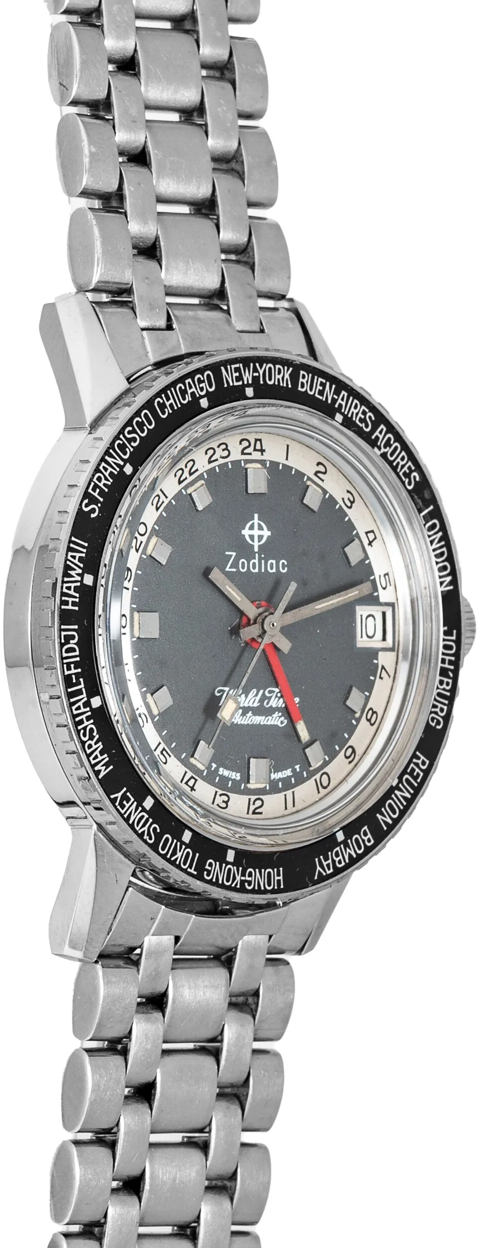 Zodiac World Time 40991178/AS07977 35mm Stainless steel Gray 3