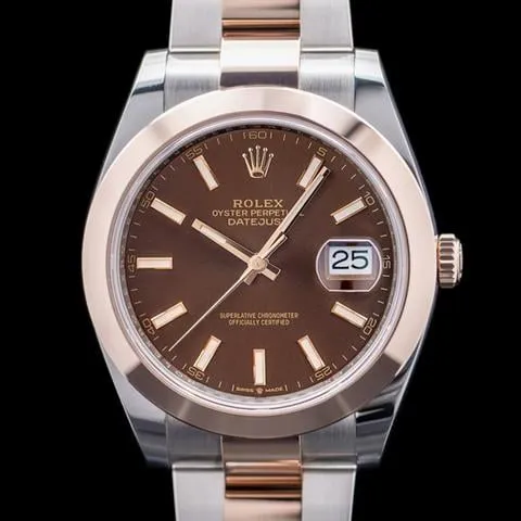 Rolex Datejust 41 126301 41mm Yellow gold and Stainless steel Brown