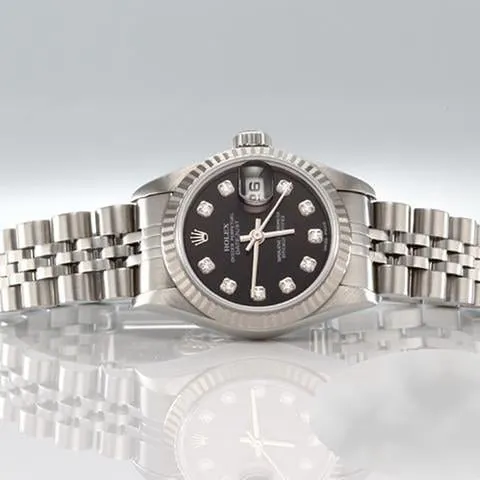 Rolex Lady-Datejust 79174 26mm Yellow gold and Stainless steel Black 3