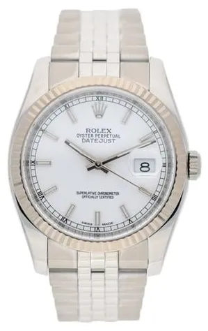 Rolex Datejust 36 116234 36mm Stainless steel White