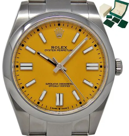 Rolex Oyster Perpetual 41 124300 41mm Stainless steel Yellow