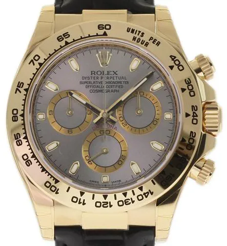 Rolex Daytona 116518 40mm Yellow gold Silver