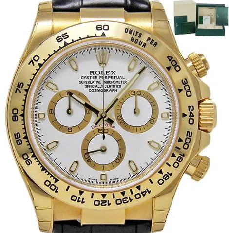 Rolex Daytona 116518 40mm Yellow gold White