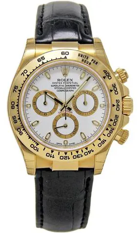 Rolex Daytona 116518 40mm Yellow gold White 1