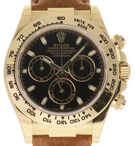 Rolex Daytona 116518 40mm Yellow gold Black