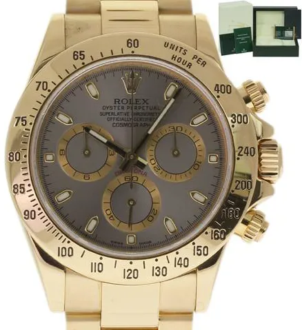 Rolex Daytona 116528 40mm Yellow gold Silver