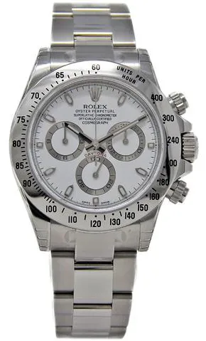 Rolex Daytona 116520 W 40mm Stainless steel White 1