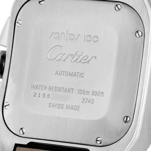 Cartier Santos W20091X7 55mm Yellow gold and Stainless steel Silver 6