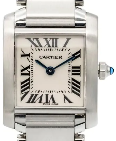 Cartier Tank Française W51008Q3 20mm Stainless steel White