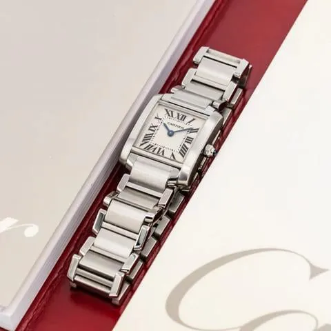 Cartier Tank Française W51008Q3 20mm Stainless steel White 9