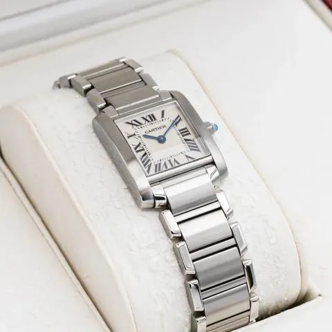 Cartier Tank Française W51008Q3 20mm Stainless steel White 10