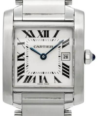 Cartier Tank Française W51011Q3/2465 25mm Stainless steel Silver