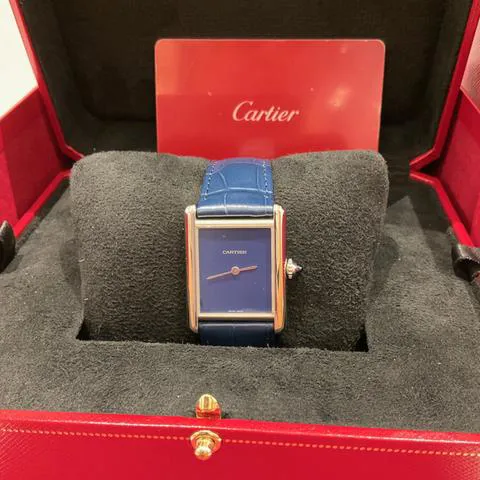 Cartier Tank WSTA0055 25.5mm Stainless steel Blue