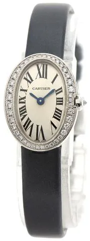 Cartier Baignoire wb520027 18.8mm White gold Silver 9